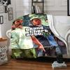 Gta Blanket Soft & Cozy Perfect for Bed Bedding Office Chair Four Seasons Universal Stylish Decor Unique Gift for Family and Friends Camping