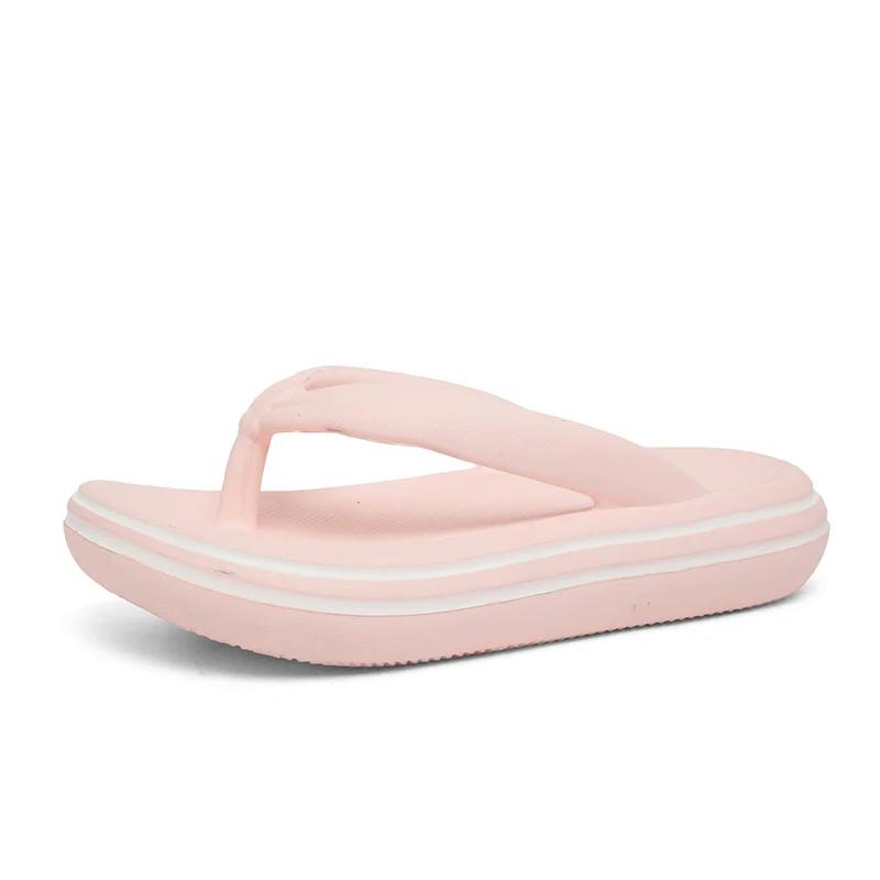 Модные шлепанцы мужские сандалии-вьетнамки лето 2025 новая женская обувь толстая подошва ЭВА нескользящие шлепки для улицы и дома обувь для пар