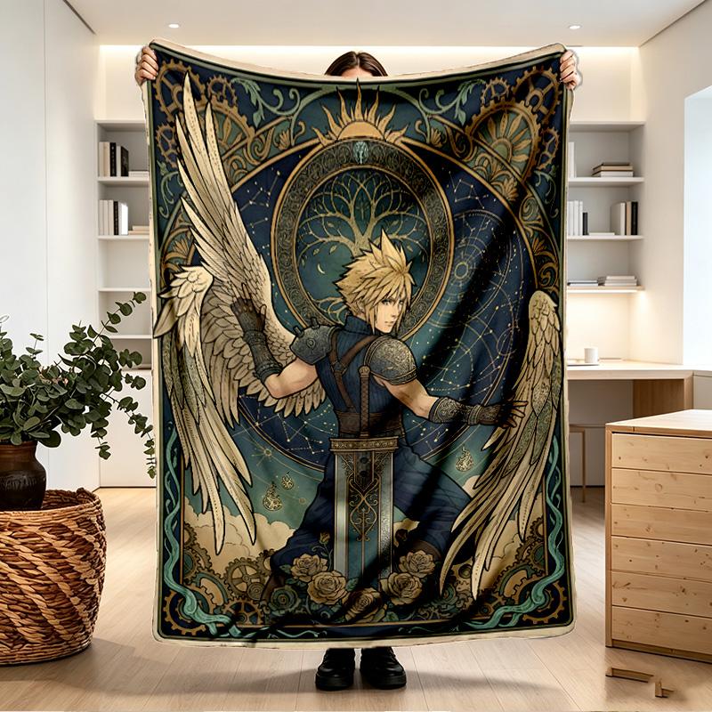 Final Fantasy Print Blanket - Soft & Comfortable, for Bedroom, Travel, Sofa, Home Decoration - Birthday Christmas Gift for Friend