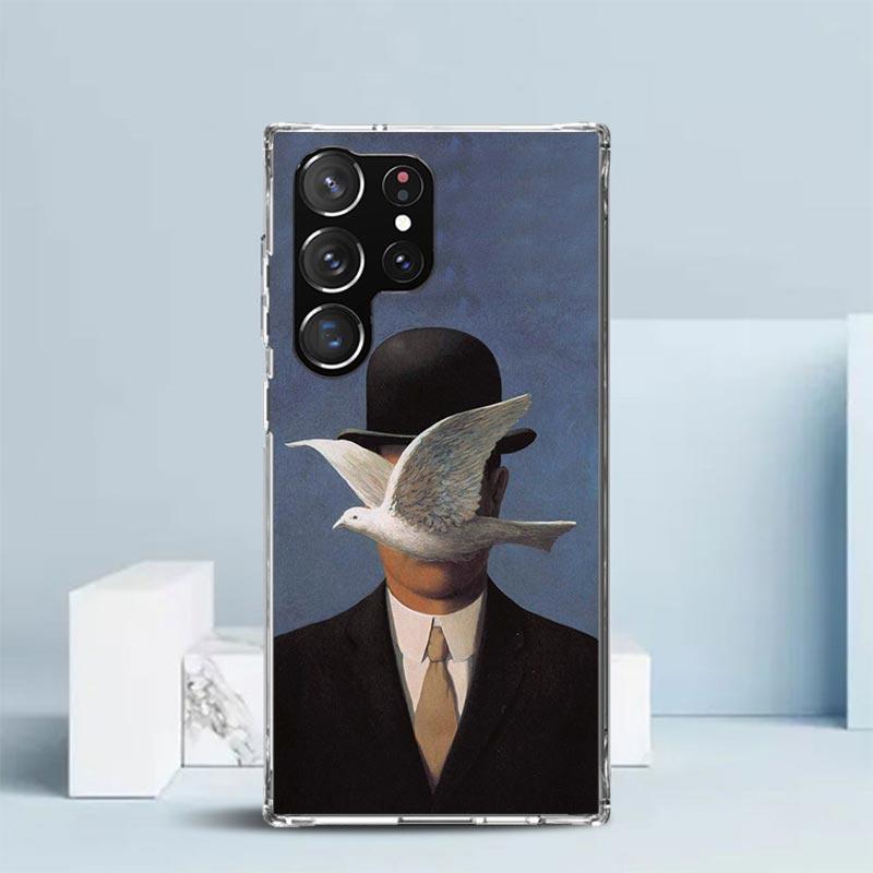 Rene Magritte Art Phone Case For Samsung Galaxy S24 S25 Edge S26 Ultra S22 S23 Plus S21 + S20 FE Soft TPU Back Cover Galaxy S22
