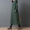 Spring and Autumn New Hooded Women's Dress Loose Plus-size Casual Thickened Mid-length Hooded Long Dress