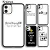 Krajews Love Animal Vegan Quotes Phone Case Cover For iPhone 14 5 6s 7 8 Plus X XR XS 11 12 13 Pro Max Samsung S21 S22ultra Plus