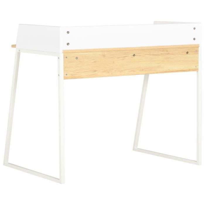 VidaXL White and Oak Desk 90x60x88 Cm 20265