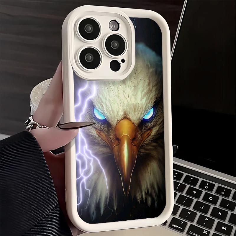 Крутой чехол для телефона с Белоголовым орлом для iPhone 16 17 Air 16E 15 Pro Max 14 Plus 13 12 Mini Capa Мягкий силиконовый Funda