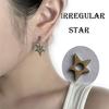 Hollow Hoop Earring Big-Star Earrings Stud Earring Stainless Steel Earring Women Jewelry Star Inverted Triangle-Earring