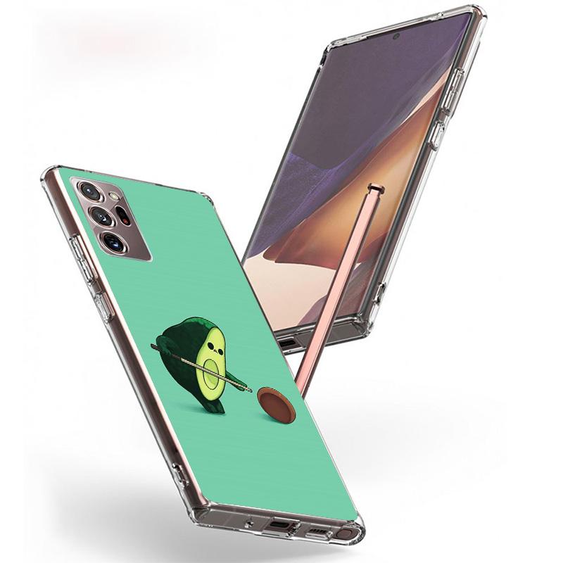 Мультяшный чехол для телефона с авокадо для Samsung Galaxy S26 S25 Edge S23 S24 Ultra S22 Plus S21 S20 FE Уникальный чехол Мягкий чехол Galax