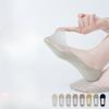 Female Spring and Summer Pure Color Sweat Absorption Breathable Shallow Mouth Invisible Silicone Non Slip Do Not Drop with The Boat Socks