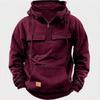 Retro Multi-Pocket Men's Hooded Sweatshirt - Youth Sports Motorcycle Style Jacket