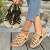 Fashion Sandals for Woman Shoes Braided Rope Casual Flat Bottom Fashion Sandals Women Summer Shoes Roman Style Slip On Sandales Femmes