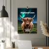 Highland Cow Calendar 2026 Jan 2026 - Dec 2026 12 Month Planner Scottish Wall Art Decor for Home Office