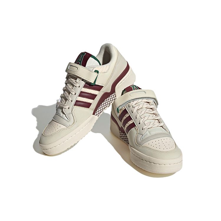 Adidas Forum 84 Низкий вязаный свитер - красные женские кроссовки Cream Wonder-White Shared-Red H03689