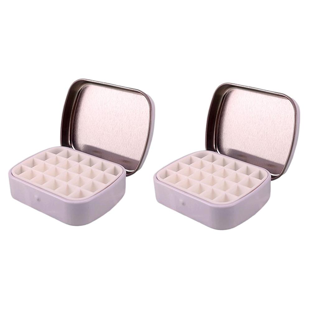 2Pcs Empty Watercolor Iron Box 12/24 Grids Travel Painting Tray Watercolor Paint Palette  Outdoor