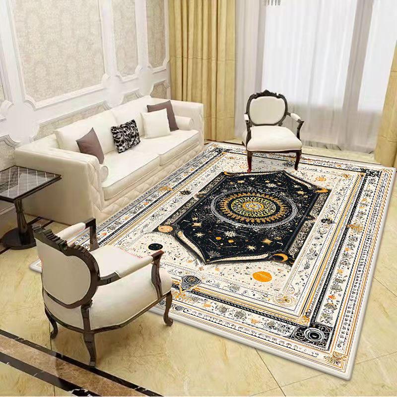Retro flannel Carpet for Living Room Home Luxury Nordic Decor Home customizable Mat Bedside Washable Bedroom rug dining room