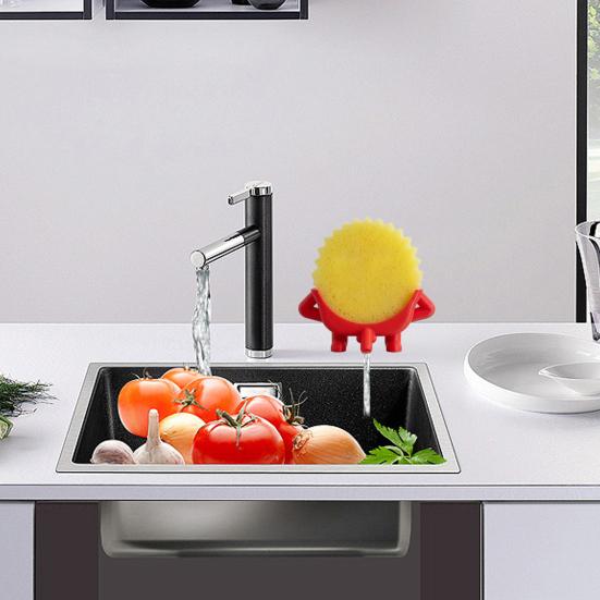 Подставка для губки, напечатанная на 3D-принтере. Милая подвесная подставка для губки с дренажным отверстием. Забавная подставка для губки на край кухонной раковины.