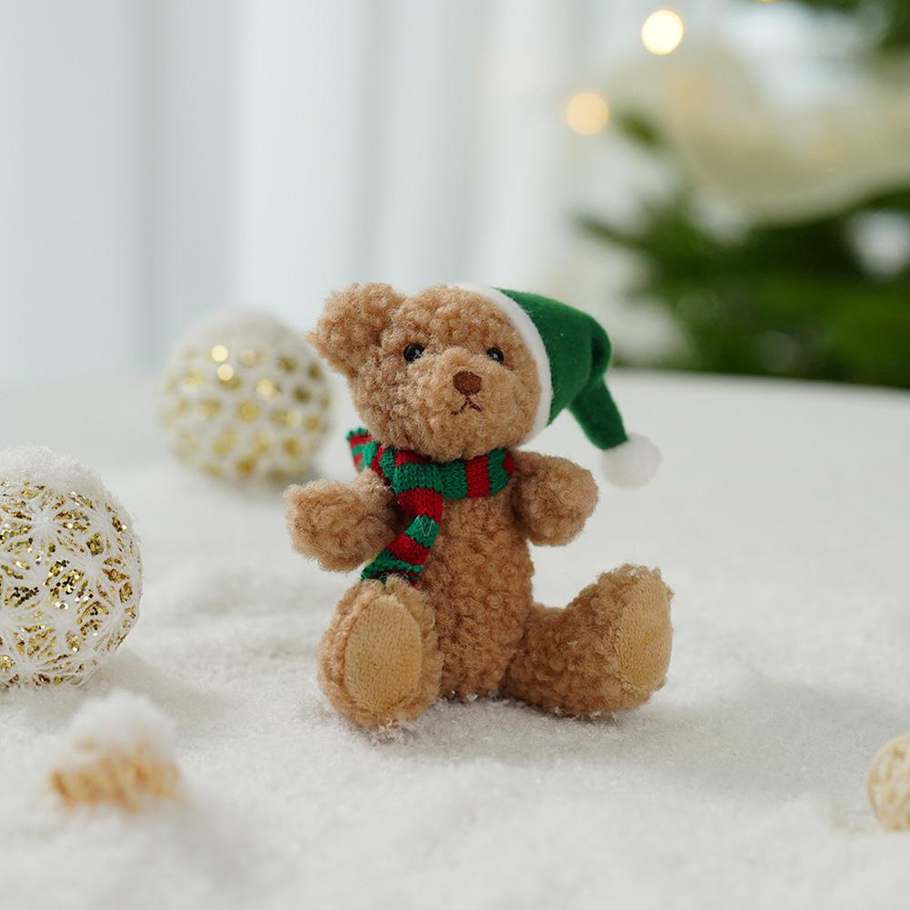 Set of 3 Plush Christmas Ornaments Featuring Festive Details like Santa Hats and Scarves for Seasonal Home Decoration
