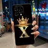Ударопрочный чехол для пары с начальной буквой короны для Doogee N55/N55 Plus/N55 Pro, корпус с узором короны, мягкий силикон, черный чехол