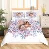 Lovely Squirrel Duvet Cover Cartoon Animal Starry Sky Moon Universe Blue Cloud Bedding Set Watercolor Painted Art Quilt Cover