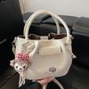 2025 New Simple Casual Lychee Pattern Handbag Niche Design High Sense Fresh Fashion Shoulder Messenger Bag