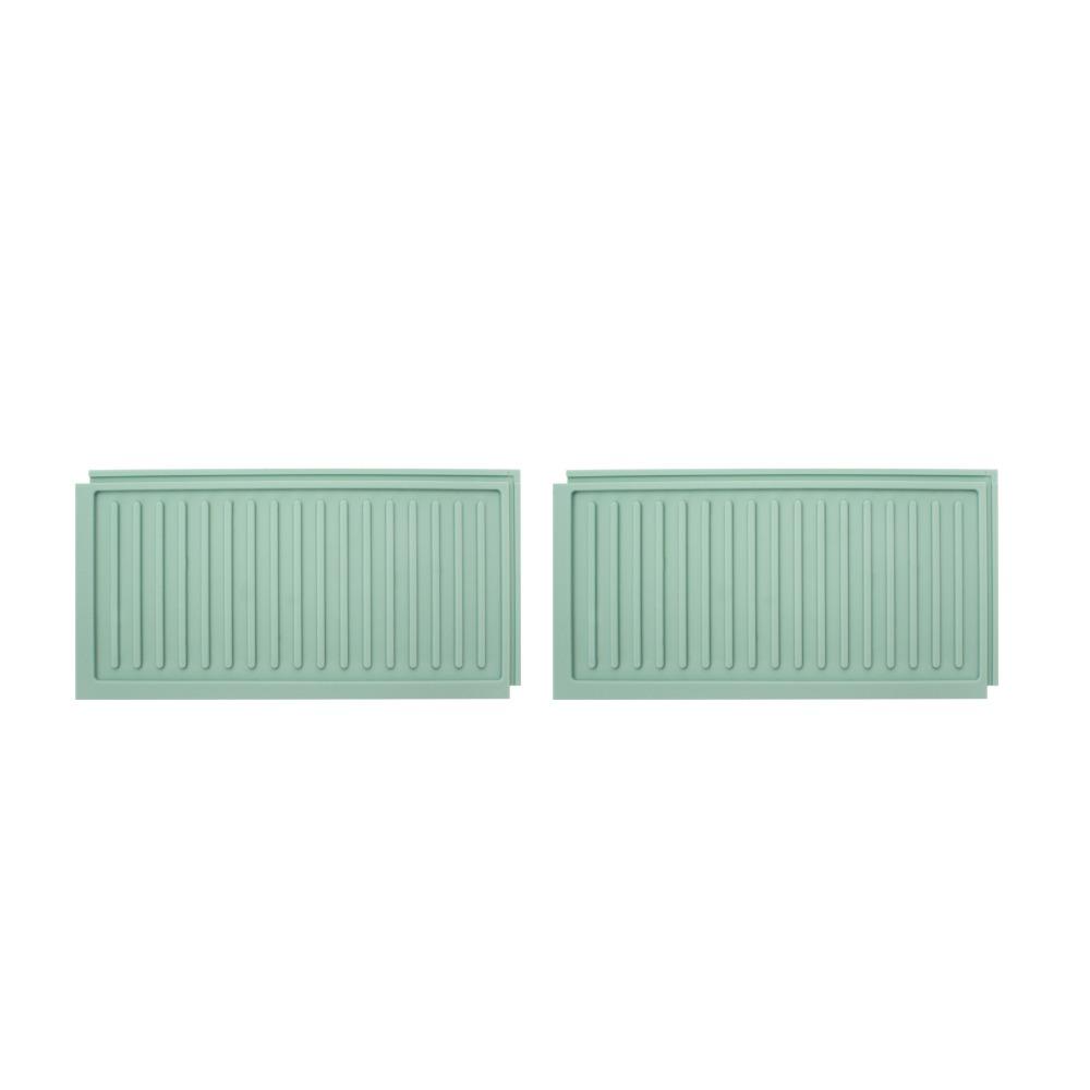 2 Piece Silicone Counter Top Drying Mat Non-Slip Insulated Mat Dish Draining Mat Pot