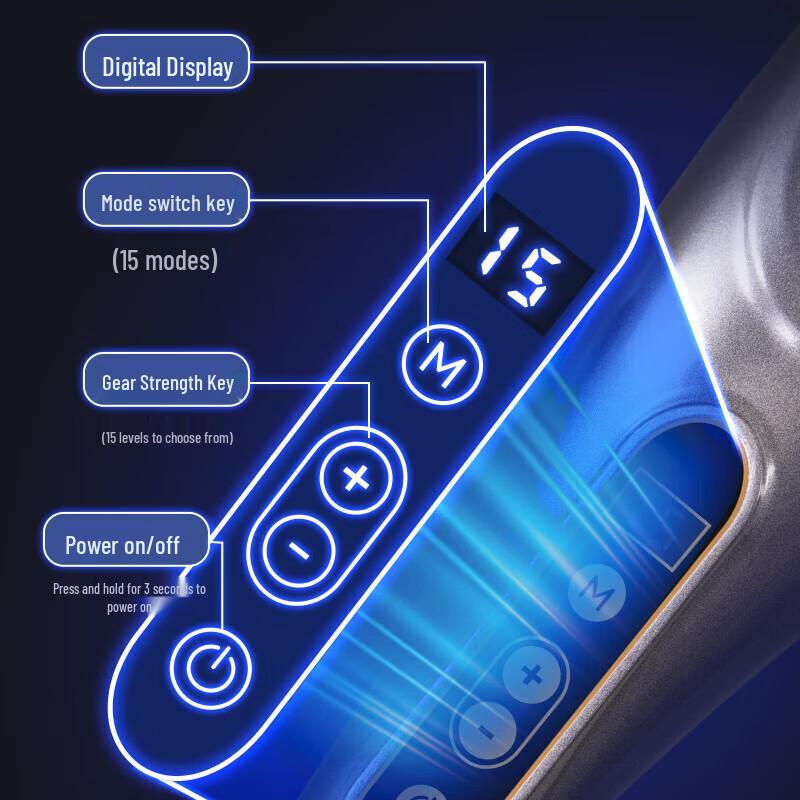 AUX Dolphin Handheld Percussion Massager CN plug (adapter included)