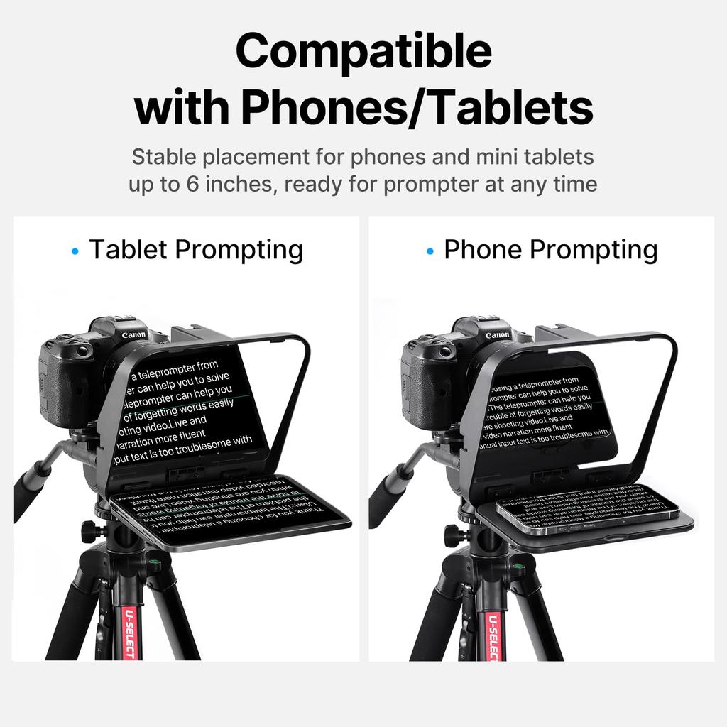 Ulanzi RT02 Universal Teleprompter for Tablets and Smartphones with Remote Control