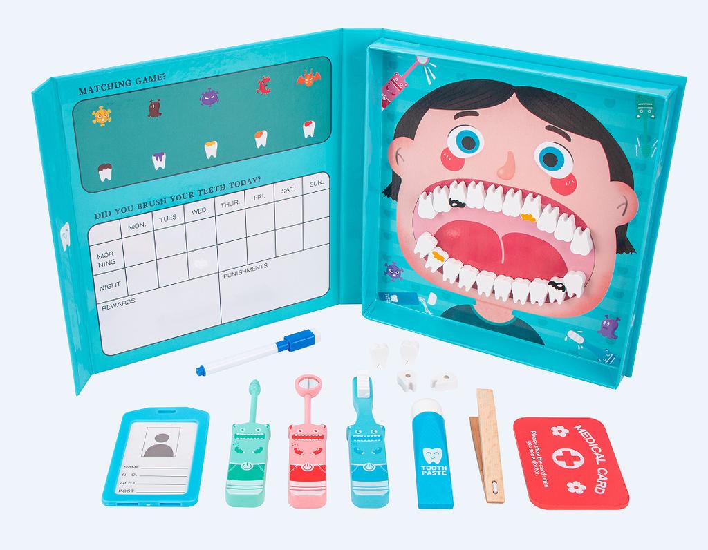 Детские деревянные игрушки доктора Имитация игры в домик Инъекции Стоматолог Ролевые игрушки Игры-головоломки