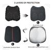 Motorcycle Seat Cushion with Sunshade Cover,Motorcycle Gel Seat Pad for Long Rides with 3D Honeycomb Shock-Absorbing Breathable