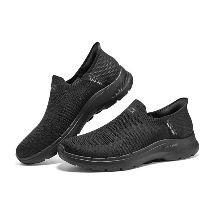 Skechers Go Walk 6 Slip-Ins Ткань с технологией Flash Удобные Спортивные Повседневная обувь Низкие Мужские кроссовки Черный 894235-BBK