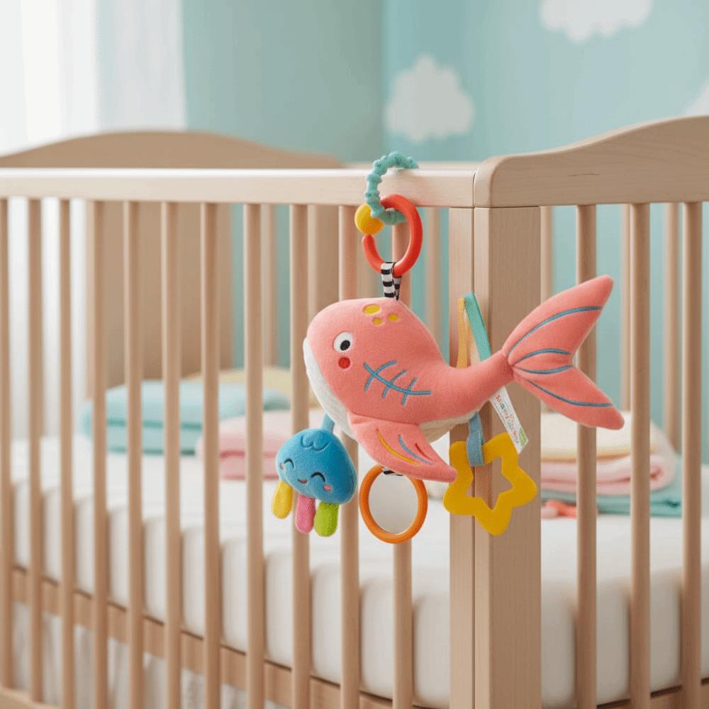 Plush Baby Crib Bell Toys Removable Kids Stuffed Animal Toys Infant Soft Plush Toy  for 0-12 Months