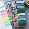 European Retro Fluorescent PET Transparent Self-Adhesive Sticky Notes - Morandi Color-Coded Rectangular Index Labels