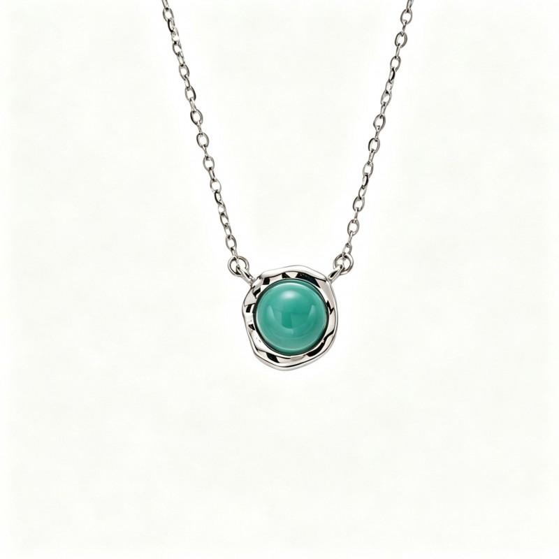 12th Birthstone Necklace Women Natural Topaz Clavicle Chain Fashion Jewelry