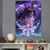 Solid Wood Frame Hot Anime Game Raiden Ei Genshin Impact Canvas Decoration Prints Poster Wall Pictures Decor Living Room Bedroom Art Painting