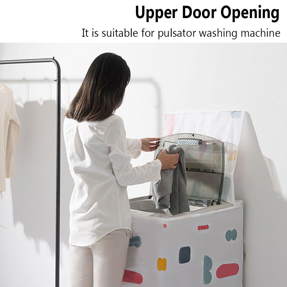 Cartoon Dustproof Waterproof Protective Jacket Sunscreen Washer Dryer Case Washing Machine Cover