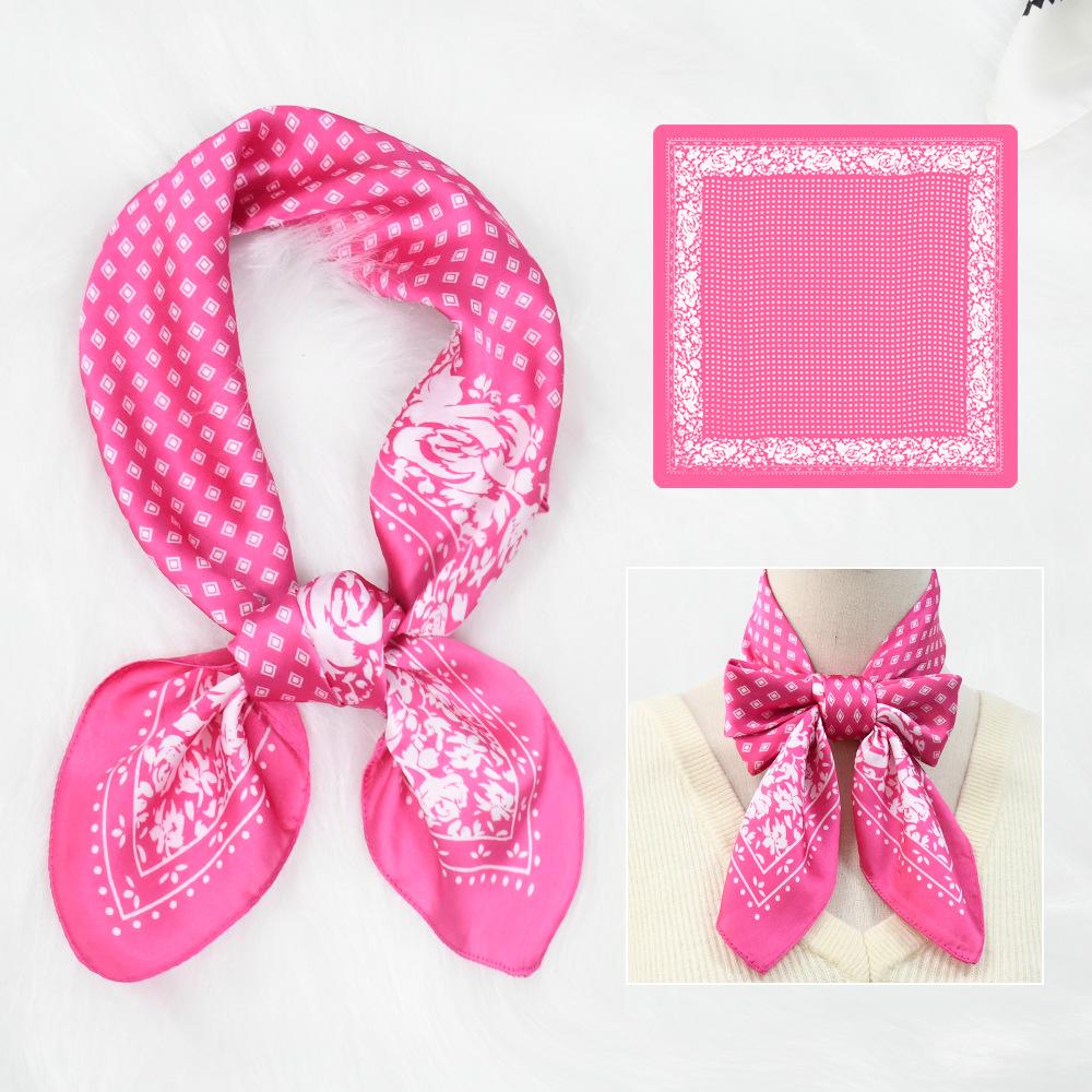 Женский новый модный шелковый шарф с имитацией атмосферы, защитный шарф для шеи, весна, лето, осень, квадратный шарф