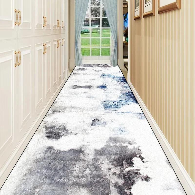 Скандинавский Абстрактный Вилла Длинный Коридор Ковровая Дорожка Холл Проход Домашний Большой Ковер Лестница Удобный Прочный Моющийся Напольный Коврик