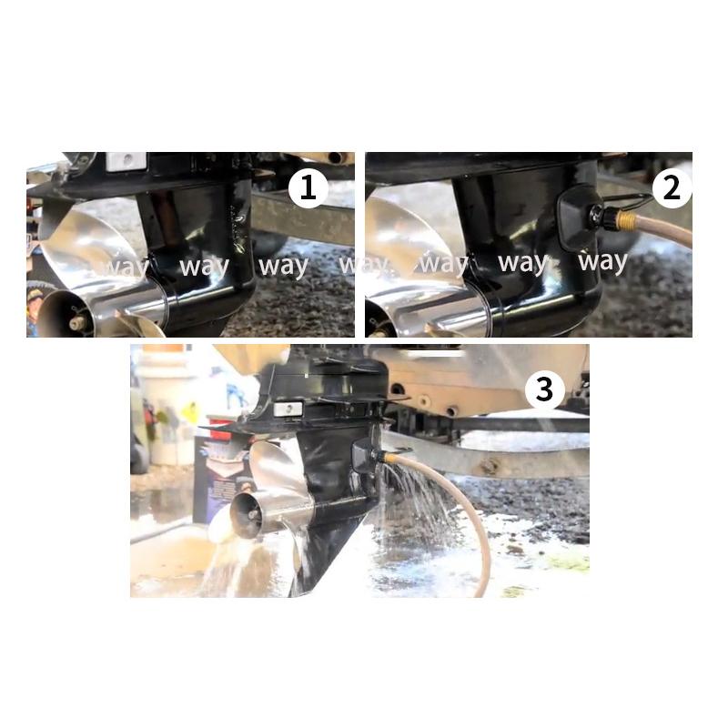 Outboard Motor Water Flush Rectangular Ear Muff Engine Flusher for Boat Rectangular Ear Muffs Motor Flusher Flush Away Sand Salt 3