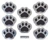 Paw Emblem Sticker Silver & Black ME119