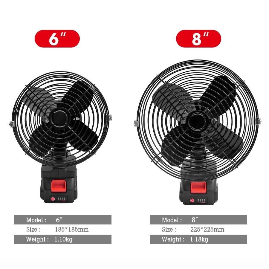 6 In/8 In Wireless Desktop Strong Wind Fan Outdoor Portable Camping Fan Small Rechargeable Electric Fan