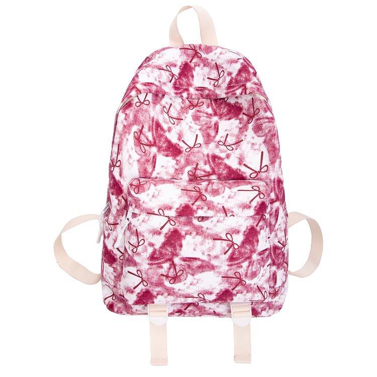 Schoolbag Korean version of Japanese ins tie-dye i lightweight, simple and versatile travel schoolbag, high school student large-capacity backpack