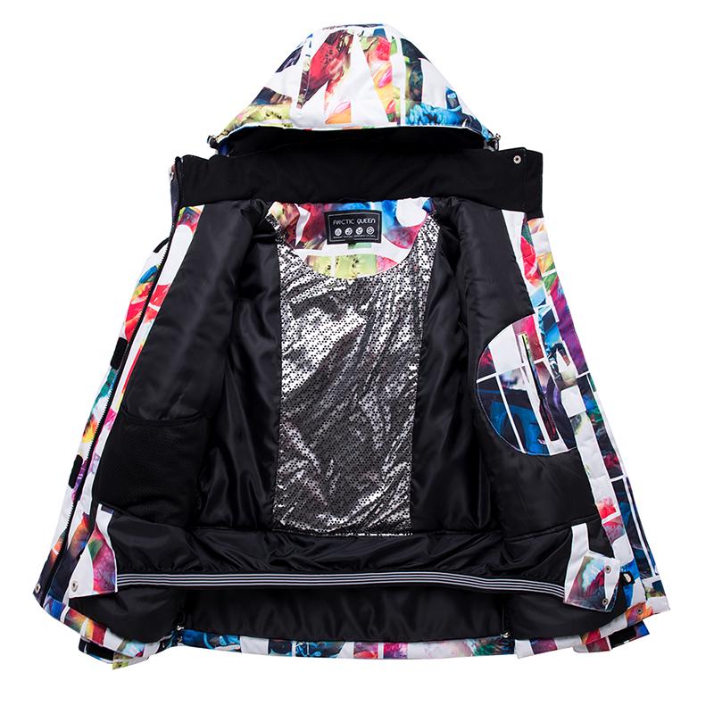 Зимний лыжный костюм для женщин, толстая теплая лыжная куртка, водонепроницаемое ветрозащитное пальто для катания на лыжах и сноуборде