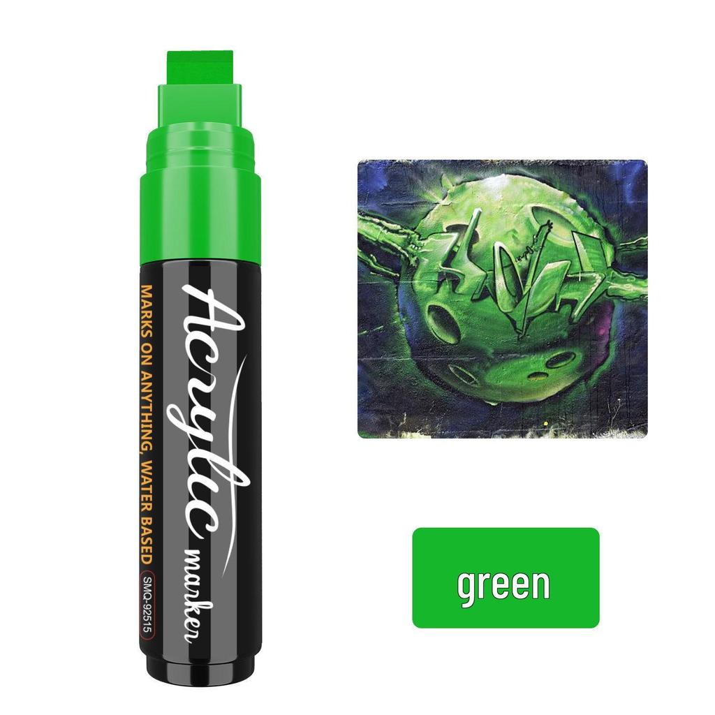 15mm Thick Acrylic Marker Pen for Anime Graffiti, Stackable Colors, Waterproof, Quick-Drying, Fade-Resistant