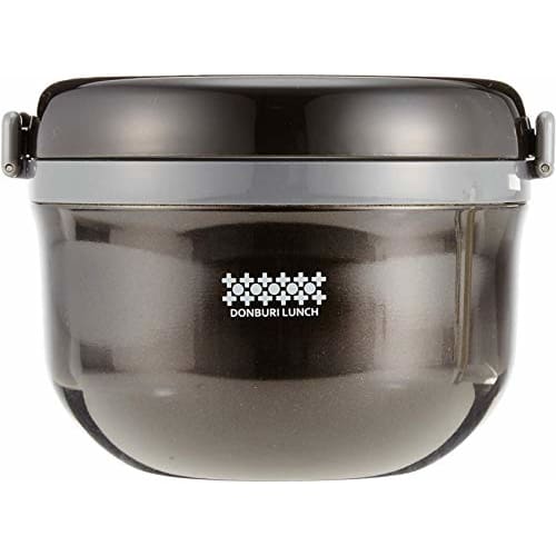 Pearl Metal Insulated Bento Box, Extra Large, 540ml, Black Denim, with Lunch Bag, Hokadon (HB-5467)