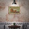 1 Pack Vintage Iron Wall Sign Décor, Aged Textured Printing, Perfect for Bar Coffee Shop Kitchen or Living Room Wall Decoration
