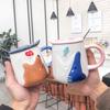 Кружка для кофе с тиснением в виде животных из мультфильма, расписные большие кружки для сока и молока с животом, уникальная чашка для завтрака, посуда для напитков, новинка, приятные подарки