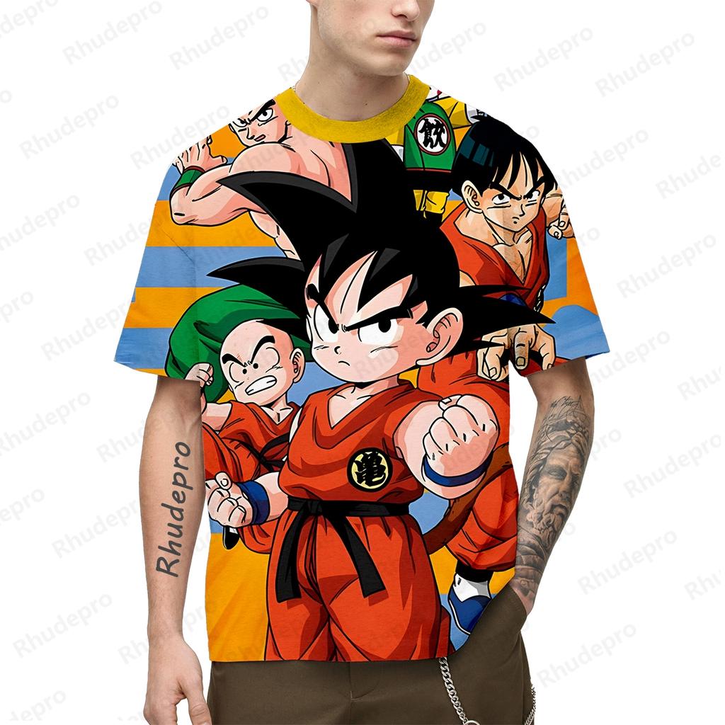 Японская аниме-футболка Super Saiya для мужчин Y2k Goku с коротким рукавом для детей и мужчин 100-5XL 2024 Футболки свободного покроя, модная уличная одежда