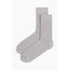 H M Rib Knit Socks ligHt Grey