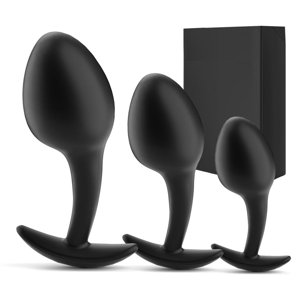 100% безопасная силиконовая анальная пробка, Анальная пробка унисекс, сексуальная Анальная пробка, 3 разных размера, массажер простаты, секс-игрушки для взрослых для мужчин/женщин