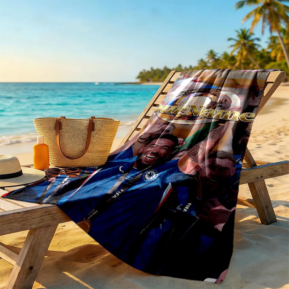 Chelsea Personalized Text Beach Towel Soft Durable Quick-Dry Perfect for Traveling Yoga Camping and Swimming