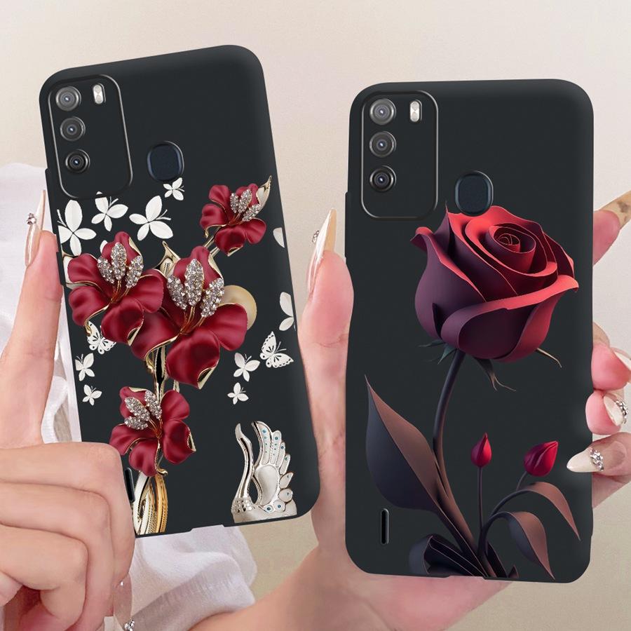 Case for Itel Vision 1 Pro Matte Soft Silicone Black butterfly Shockproof Phone Bags For ItelS16 S 16 Vision1pro Back Covers