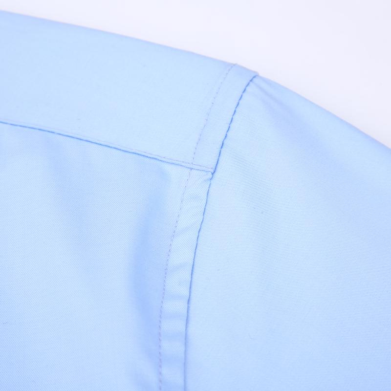 Мягкие удобные однотонные формальные мужские классические социальные рубашки с длинным рукавом